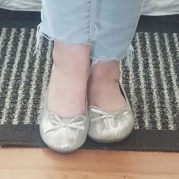 Women's silver flats /Loafers pre-owned - Picture 6 of 13